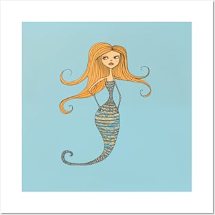 Mermaid Elegance Posters and Art